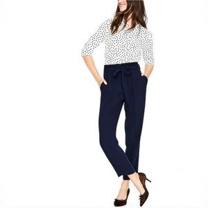 Boden Melina Paperbag Pant in Navy